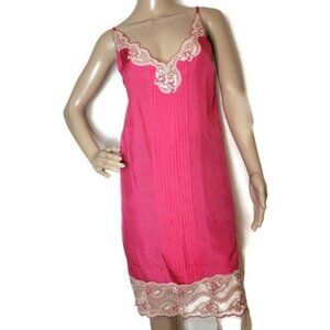 Express Womens Pink Lace Trim Slip Dress XS y2k 2000s style lingerie dress